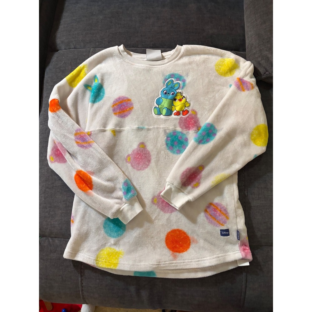 Disney Pixar Spirit Jersey Womens Medium White Fuzzy Fleece Sulley Red Panda Mei
